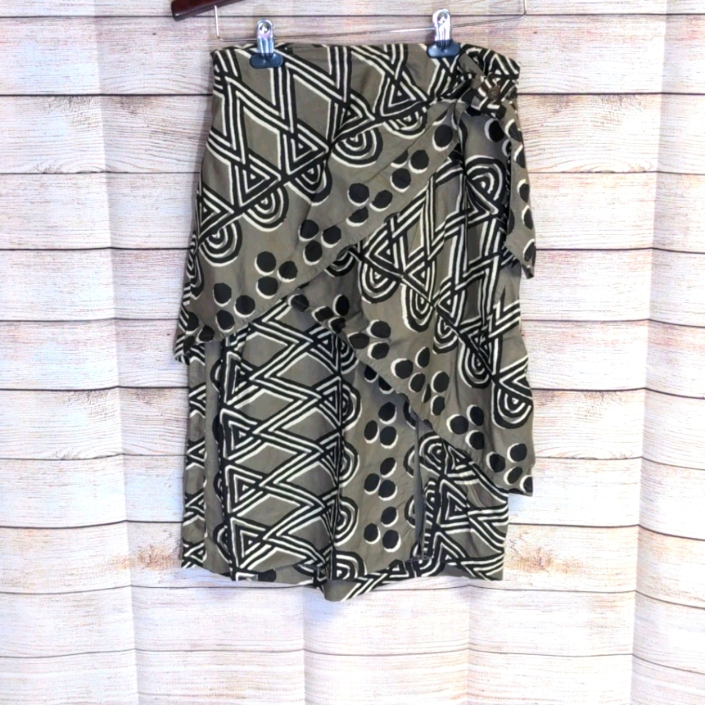 Maeve Faux Wrap Skirt